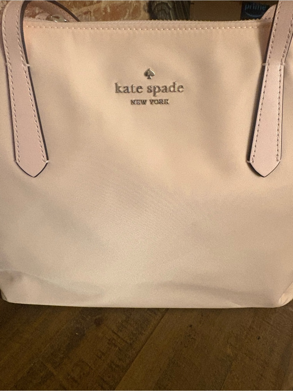 kate spade blush pink leather tote